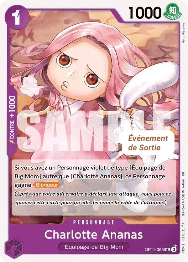 Carte One Piece française Charlotte Ananas OP11-065 UC