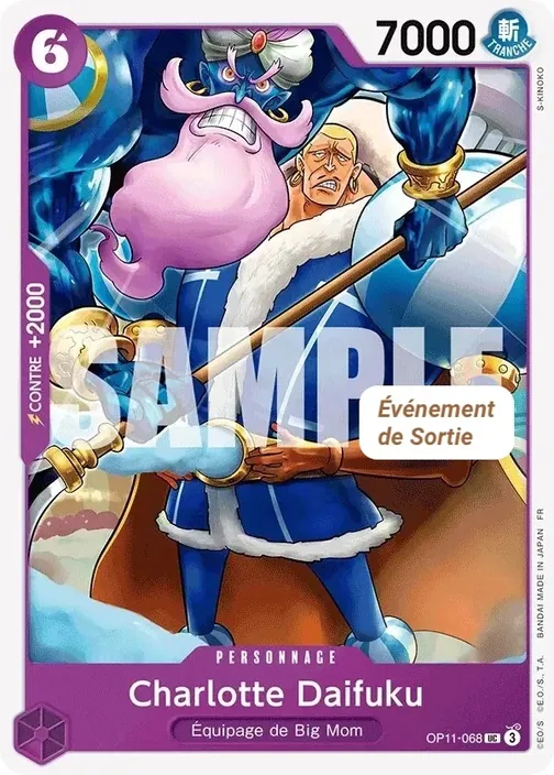 Carte One Piece française OP11-068 Charlotte Daifuku