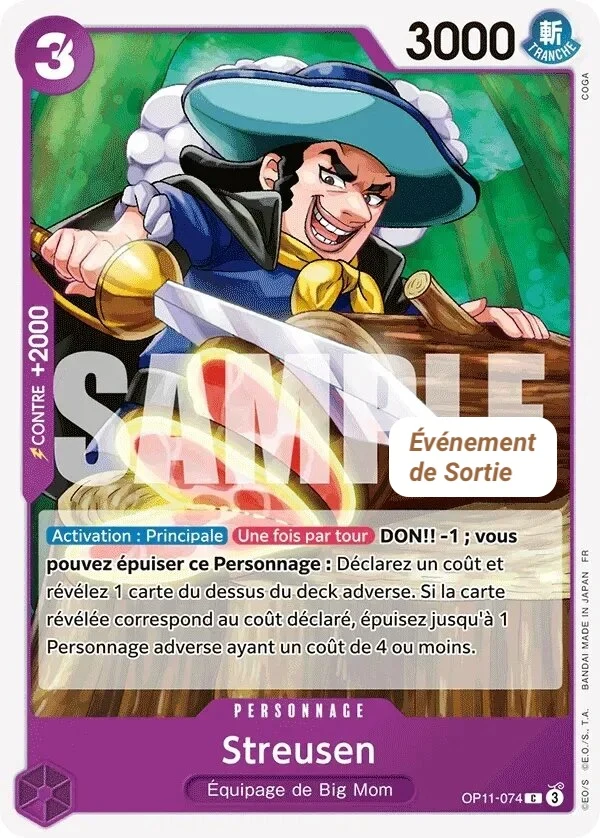 Carte One Piece française Streusen OP11-074 C