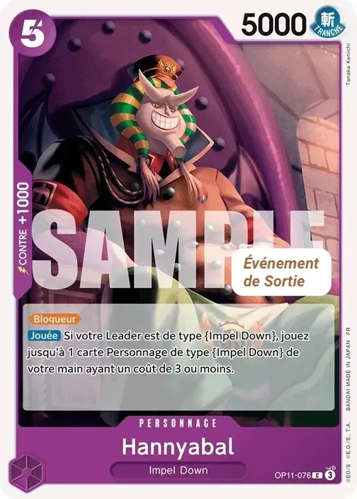 Carte One Piece française OP11-076 Hannyabal