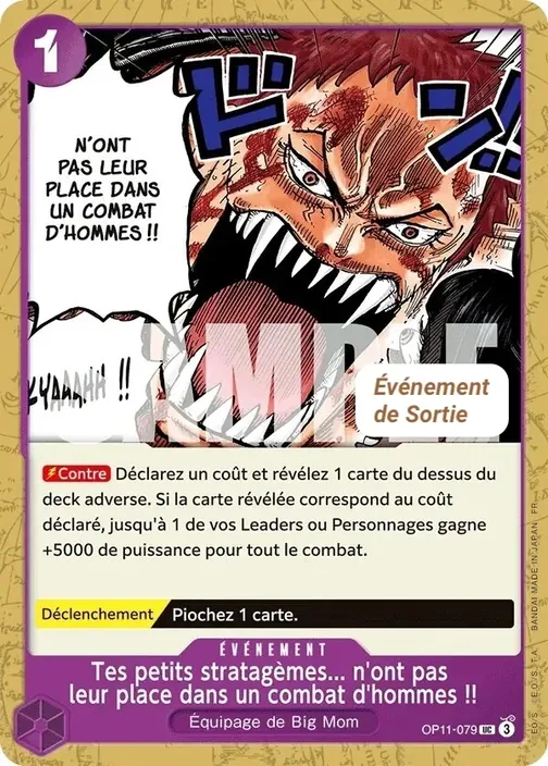Carte One Piece française OP11-079 Tes petits stratagèmes... n'ont pas leur place dans un combat d'hommes !!