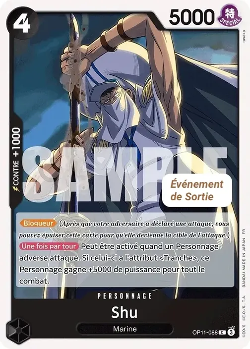 Carte One Piece française OP11-088 Shu