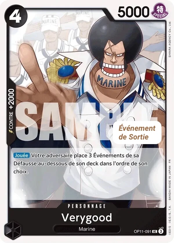Carte One Piece française Verygood OP11-091 UC