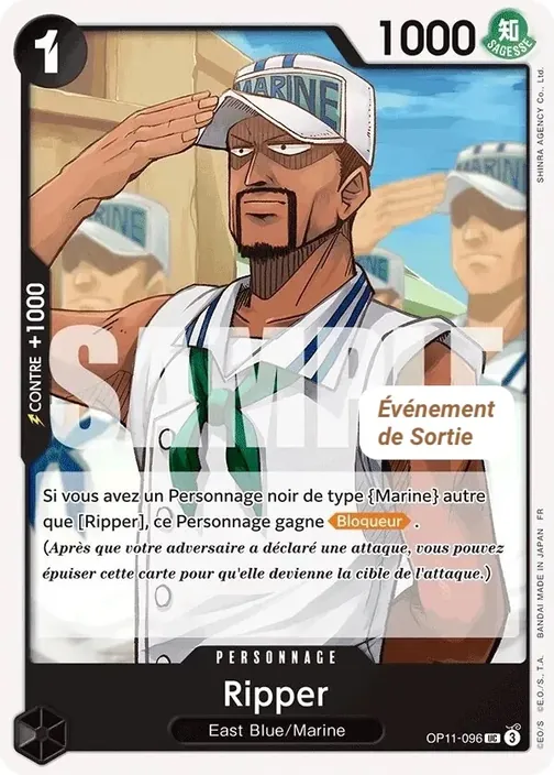 Carte One Piece française OP11-096 Ripper