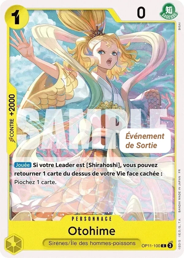 Carte One Piece française Otohime OP11-100 C