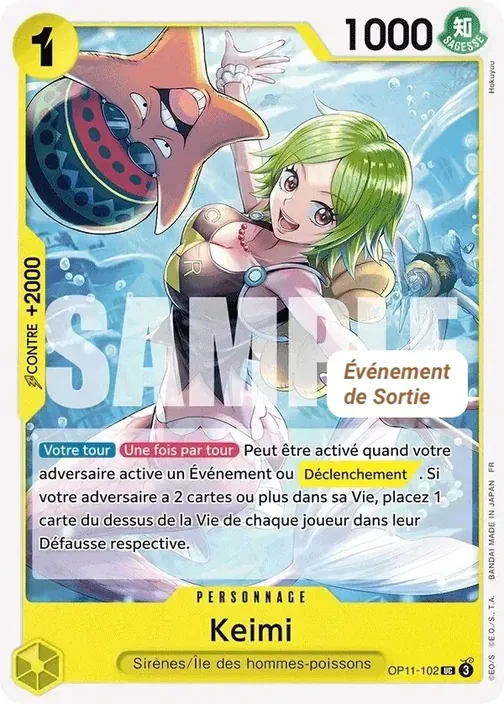 Carte One Piece française OP11-102 Keimi
