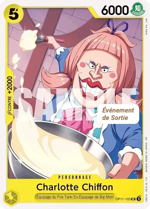 Carte One Piece française OP11-105 Charlotte Chiffon