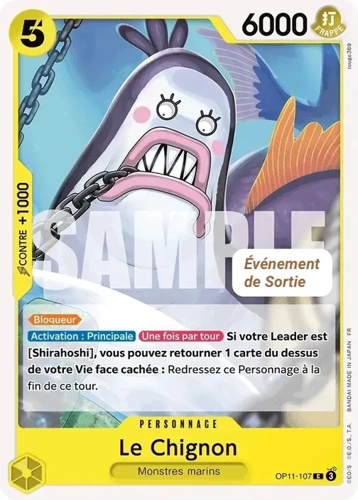 Carte One Piece française OP11-107 Le Chignon