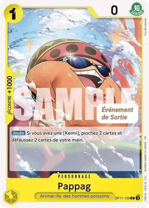 Carte One Piece française OP11-109 Pappag