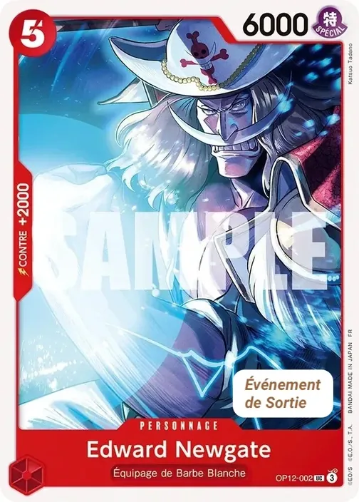 Carte One Piece française OP12-002 Edward Newgate