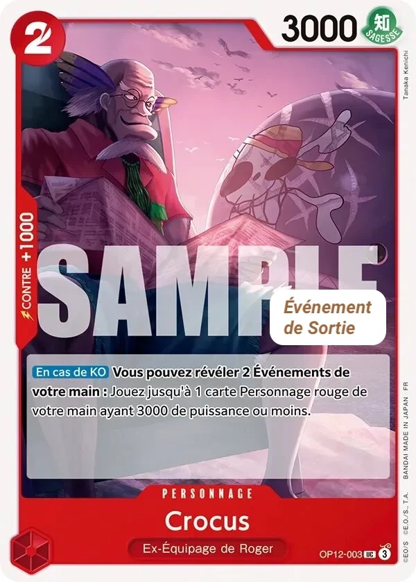 Carte One Piece française Crocus OP12-003 UC