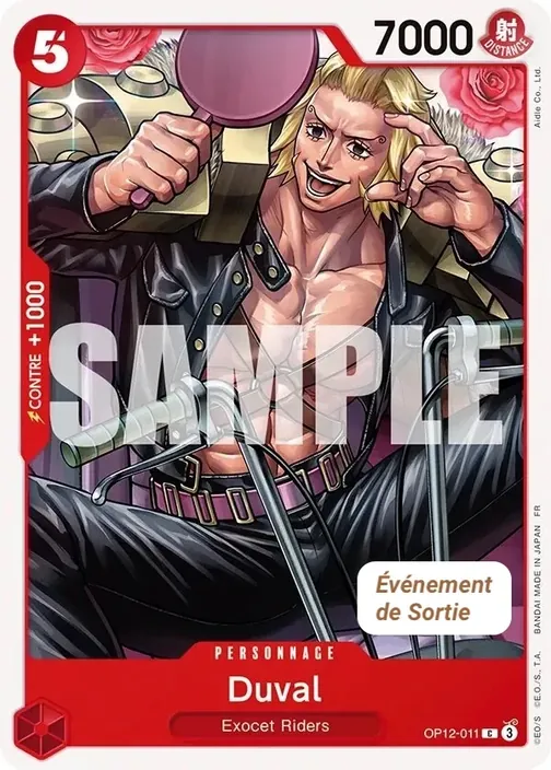 Carte One Piece française OP12-011 Duval