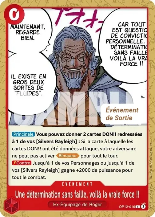 Carte One Piece française OP12-016 Une détermination sans faille, voilà la vraie force !!