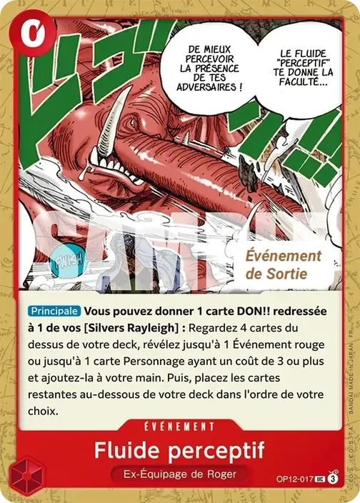 Carte One Piece française OP12-017 Fluide perceptif