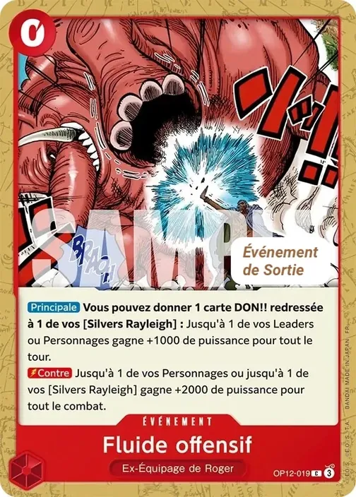 Carte One Piece française OP12-019 Fluide offensif