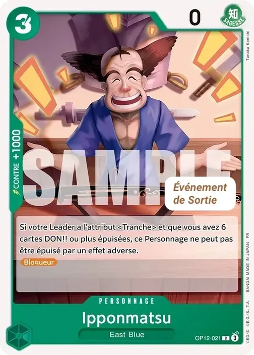 Carte One Piece française OP12-021 Ipponmatsu
