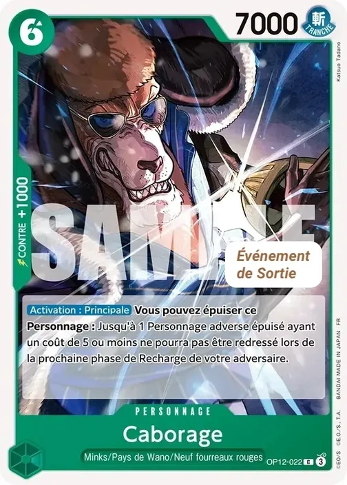 Carte One Piece française OP12-022 Caborage