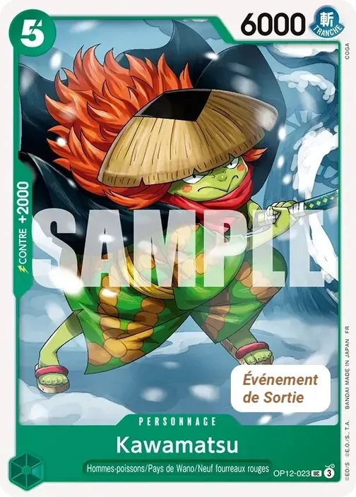 Carte One Piece française OP12-023 Kawamatsu