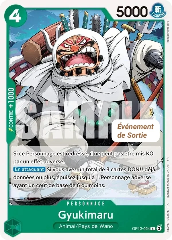Carte One Piece française Gyukimaru OP12-024 C