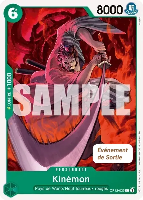 Carte One Piece française OP12-025 Kinémon
