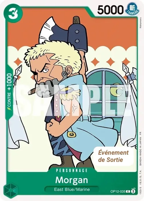 Carte One Piece française OP12-035 Morgan