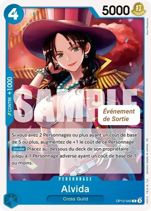 Carte One Piece française OP12-042 Alvida