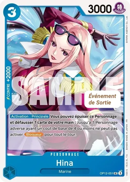 Carte One Piece française OP12-051 Hina