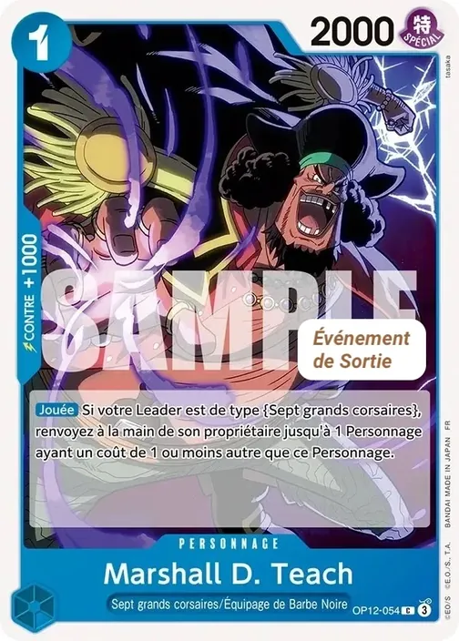 Carte One Piece française OP12-054 Marshall D. Teach