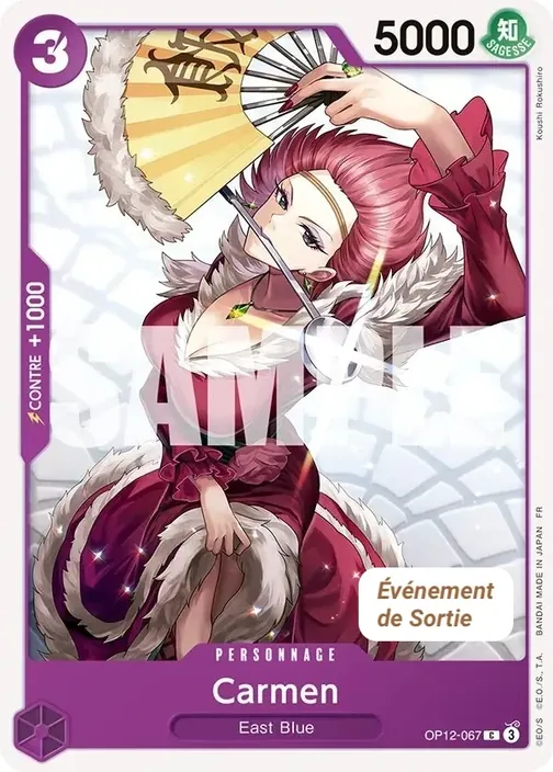 Carte One Piece française OP12-067 Carmen