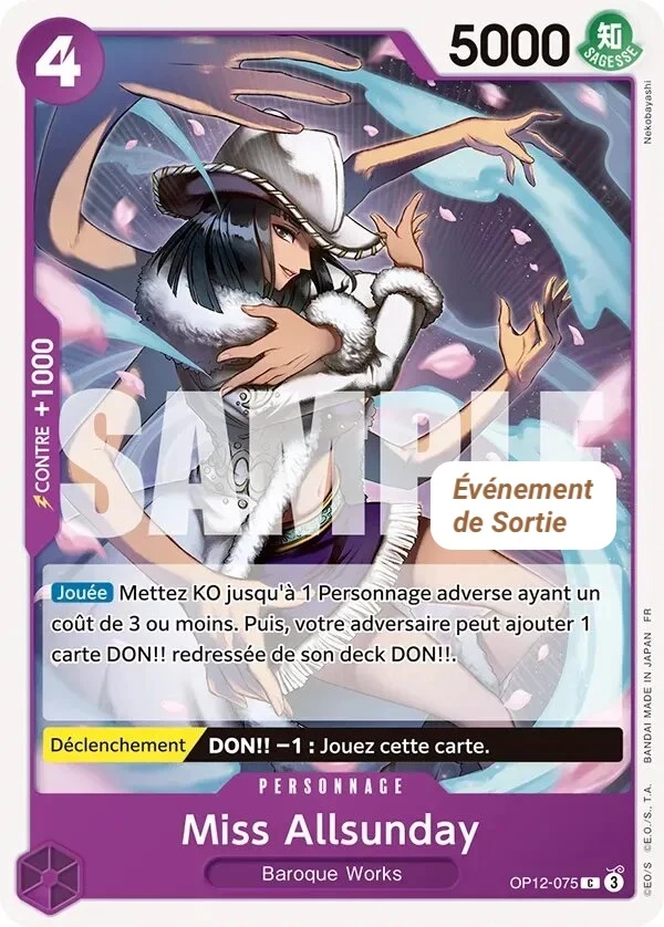Carte One Piece française Miss Allsunday OP12-075 C