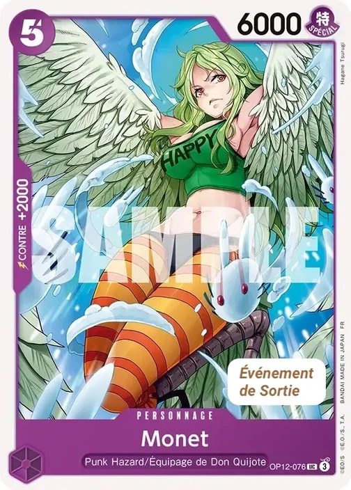 Carte One Piece française OP12-076 Monet