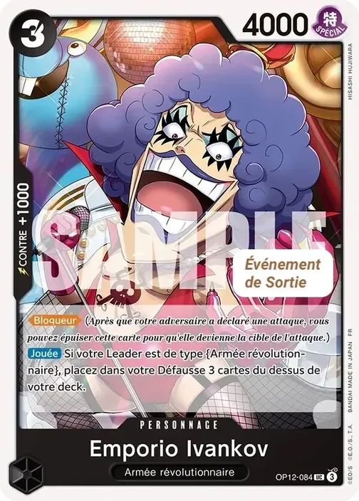 Carte One Piece française OP12-084 Emporio Ivankov