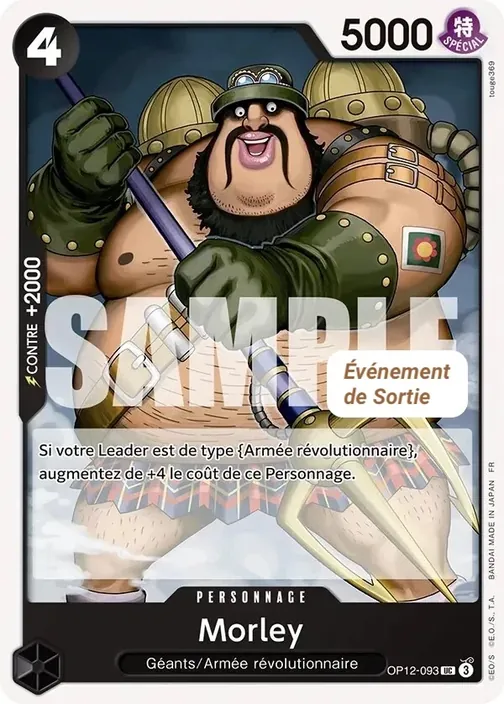 Carte One Piece française OP12-093 Morley