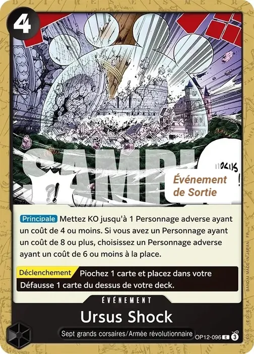 Carte One Piece française OP12-096 Ursus Shock