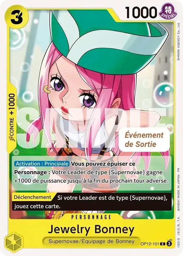 Carte One Piece française Jewelry Bonney OP12-101 C