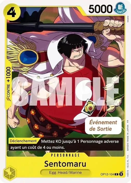 Carte One Piece française OP12-104 Sentomaru