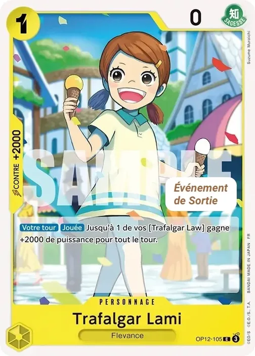 Carte One Piece française OP12-105 Trafalgar Lami