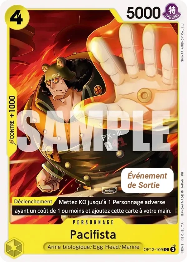 Carte One Piece française Pacifista OP12-109 C