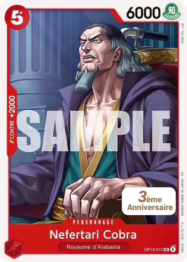 Carte One Piece française Nefertari Cobra OP13-011 UC