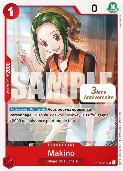 Carte One Piece française OP13-015 Makino