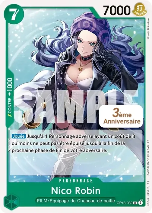 Carte One Piece française OP13-032 Nico Robin