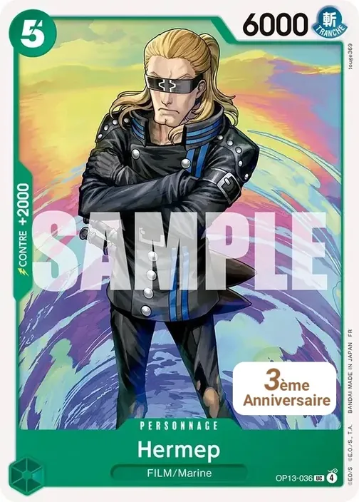Carte One Piece française OP13-036 Hermep