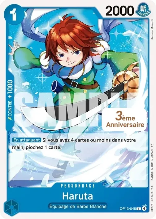 Carte One Piece française OP13-045 Haruta