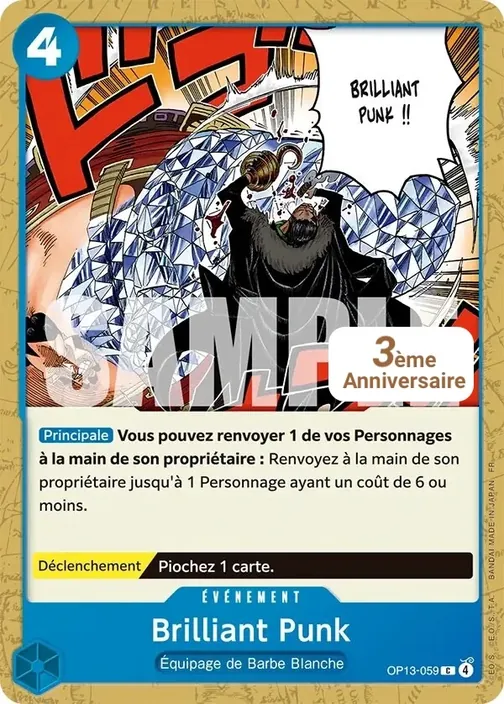 Carte One Piece française OP13-059 Brilliant Punk