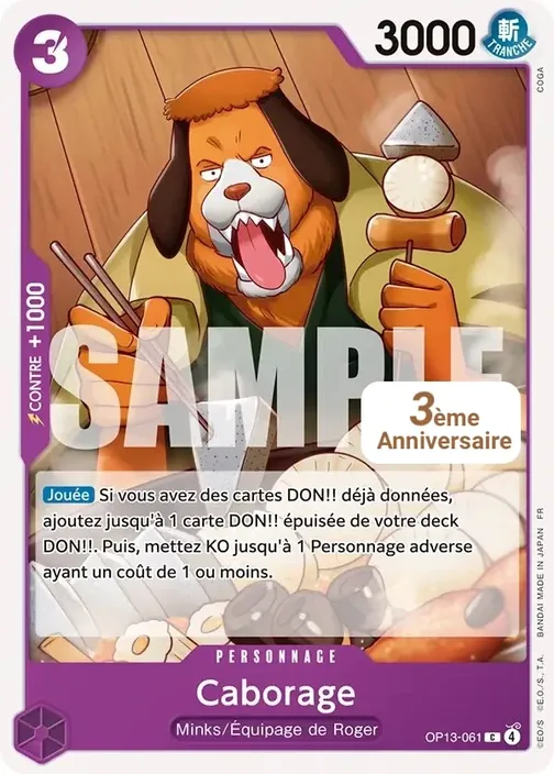 Carte One Piece française OP13-061 Caborage