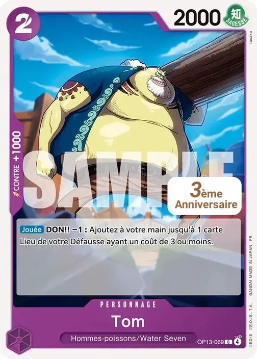 Carte One Piece française OP13-069 Tom