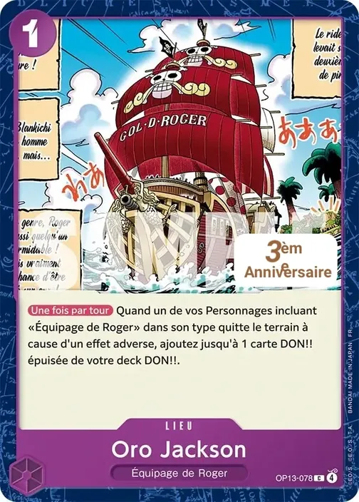 Carte One Piece française OP13-078 Oro Jackson