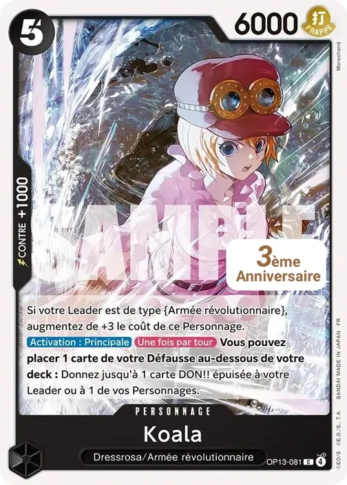 Carte One Piece française OP13-081 Koala