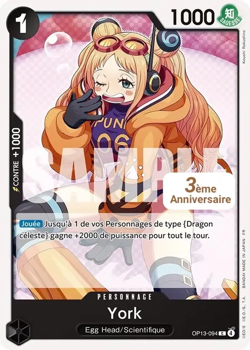 Carte One Piece française OP13-094 York