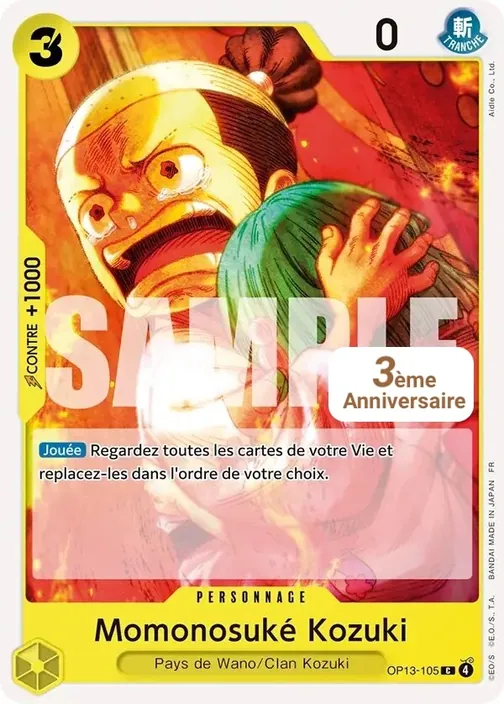 Carte One Piece française OP13-105 Momonosuké Kozuki